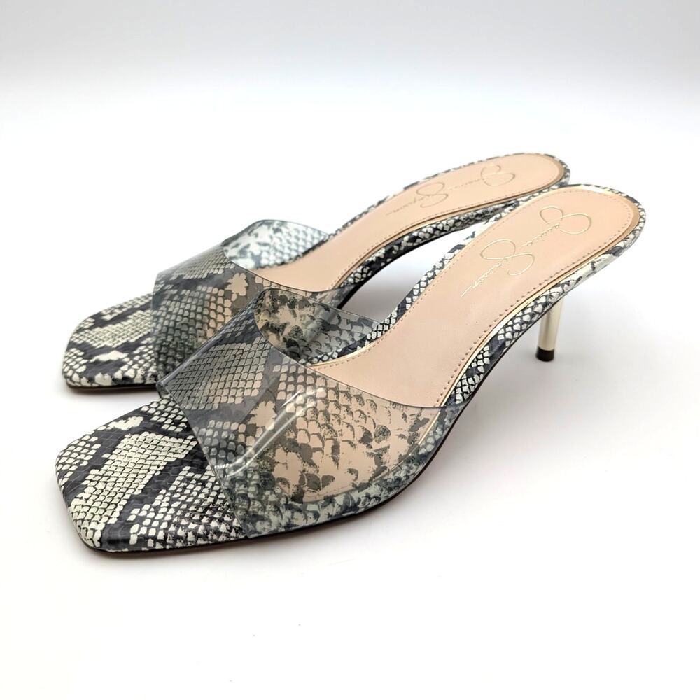 Jessica Simpson Celisha Sandals Women's Neutral Sienna Snake Size US10M EU41.5